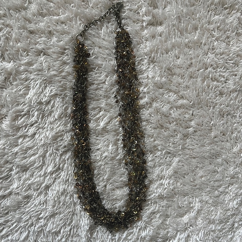 brown and tan necklace